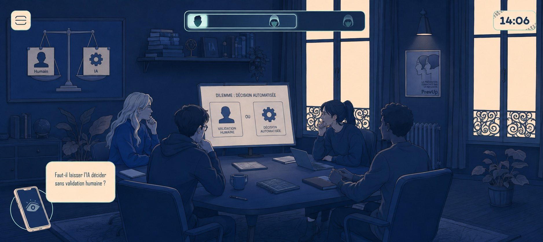 Formation à l'éthique de l'intelligence artificielle en entreprise — AI Ethics Lab, expérience digitale PrevUp